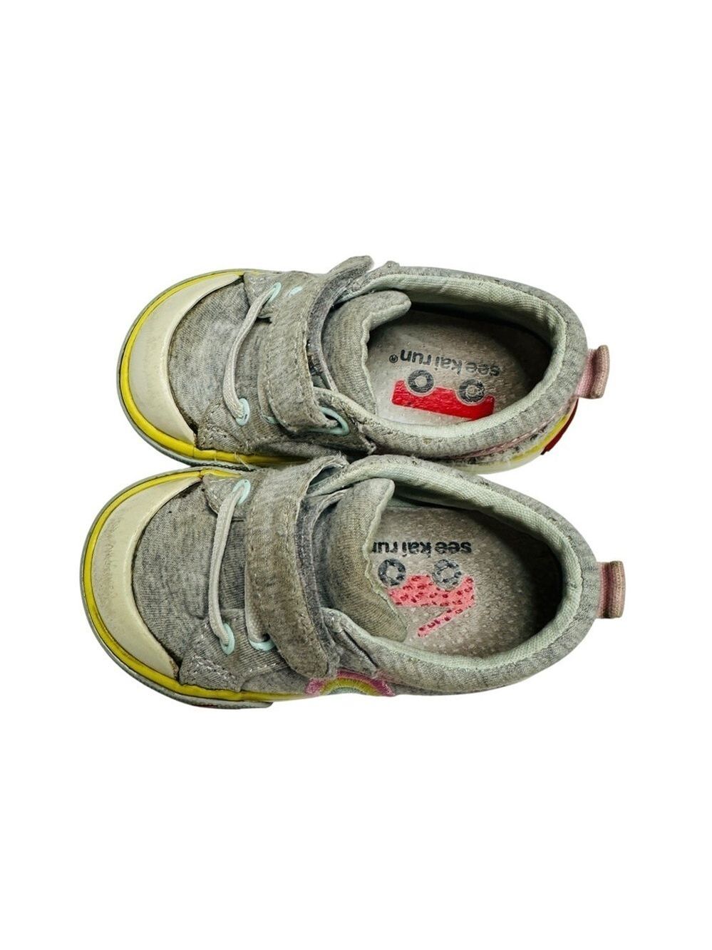 See Kai Run Toddler Size 5 Rainbow Gray Sneakers Hook & Loop Strap - Picture 5 of 12